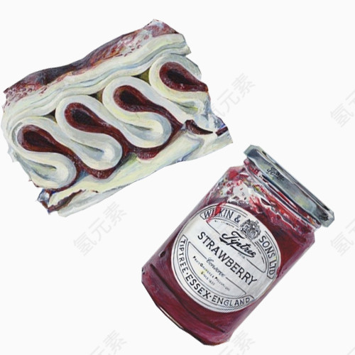 蓝莓味食品色彩画素材图片