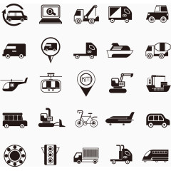 机械工程车辆图标矢量素材