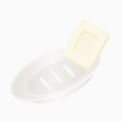 卡通白色肥皂盒