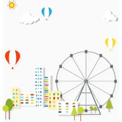 城市小清新卡通图片