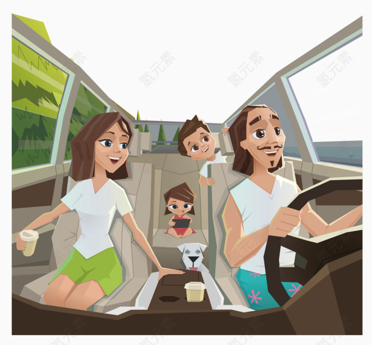 旅行的一家人