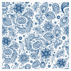 中国风青色花纹矢量