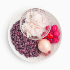 番茄豆制品摆盘