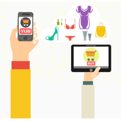 矢量扁平化网购图标