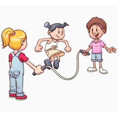 亲子运动跳绳图片素材