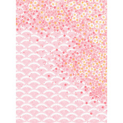 粉红樱花鱼鳞花纹