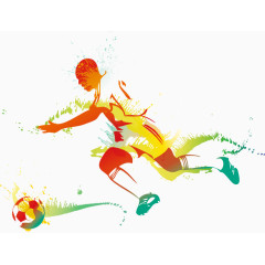 炫彩足球运动员