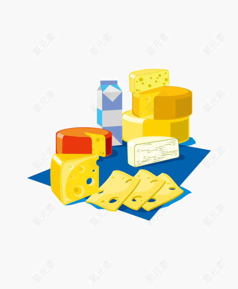 矢量奶酪食物