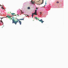 浪漫粉红色桃花季百花开素材