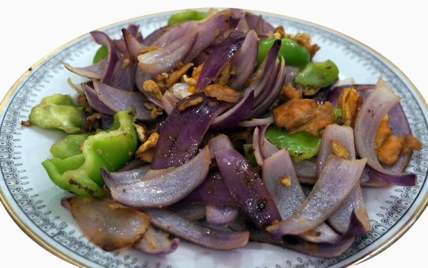 青椒炒圆葱