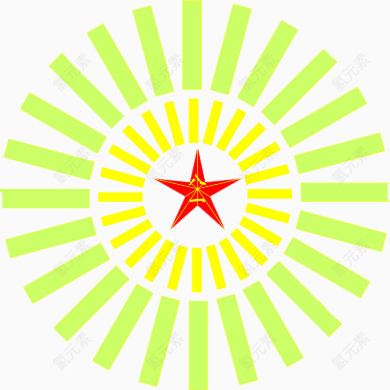 五角星红色八一