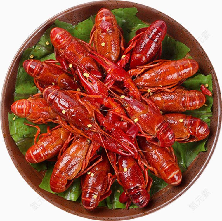 一盘龙虾