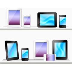 展示电脑和矢量手机