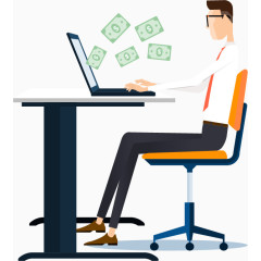 卡通商务广告矢量素材