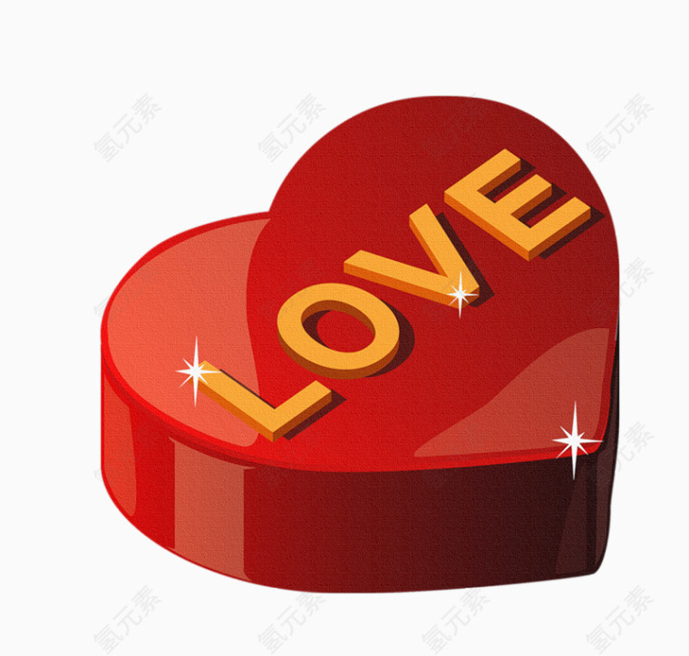 LOVE红色爱心礼盒