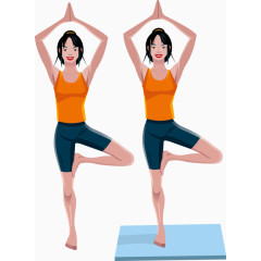 做瑜伽的女孩子们