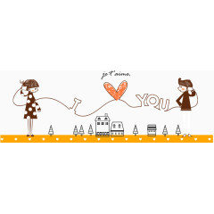 创意卡通小情侣