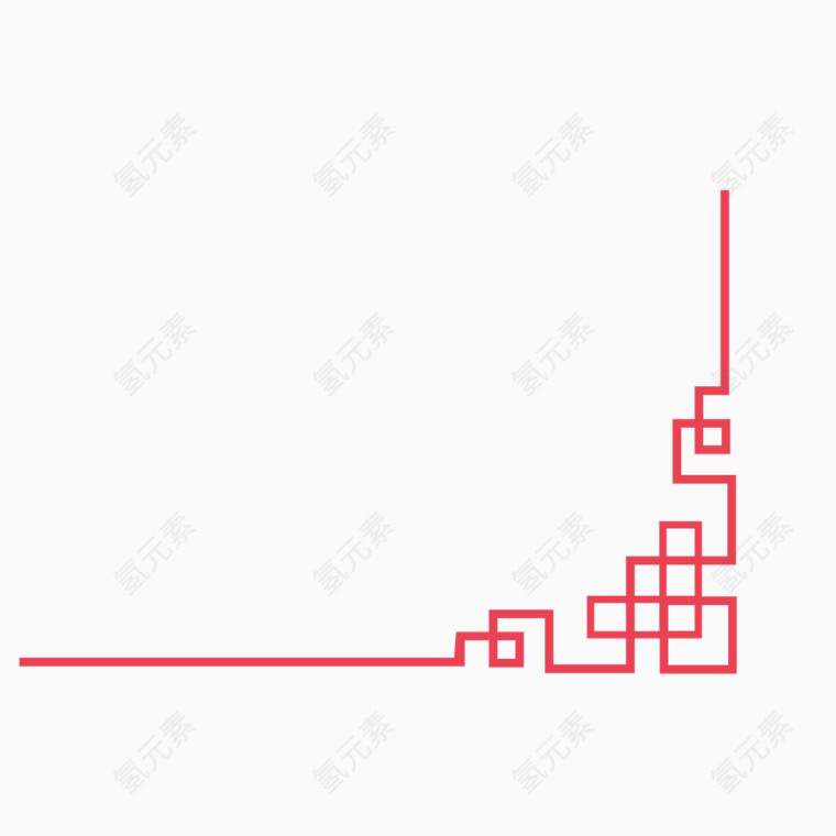 矢量红色中国风元素边框素材