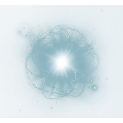 蓝色清新线条光芒效果元素