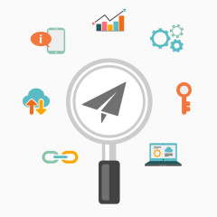 矢量放大镜周围坏绕图表