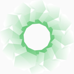 装饰圆环绿色矢量几何