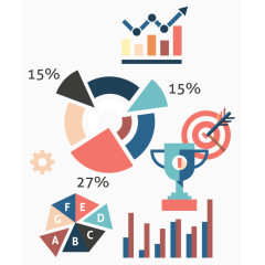 办公业务数据分析矢量