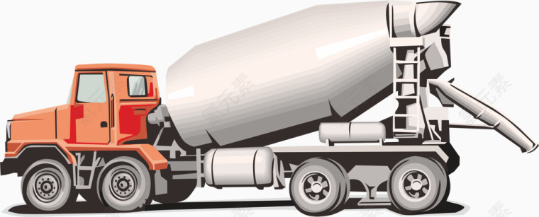 水泥车png矢量元素