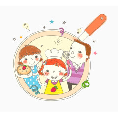 幸福一家矢量素材