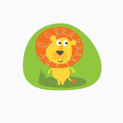 绿底小狮子卡通头像