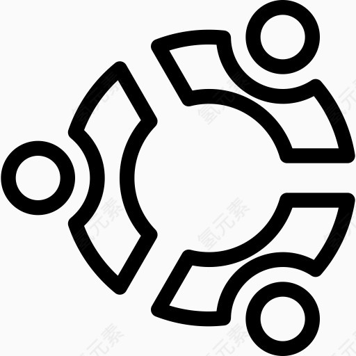 浏览器线图标Linux标志操作Ubuntu标志