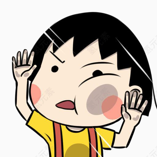 卡通防撞玻璃贴