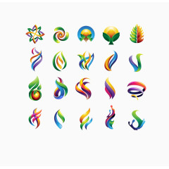 矢量彩色企业设计logo