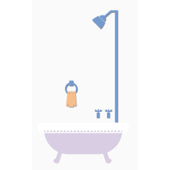 矢量浴池素材