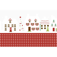 红色房子和街道