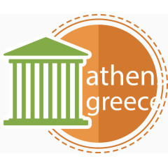 矢量环球旅行标签建筑物