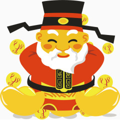 拜年喜庆财神节素材