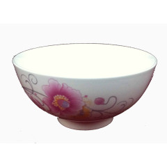 粉色花纹碗