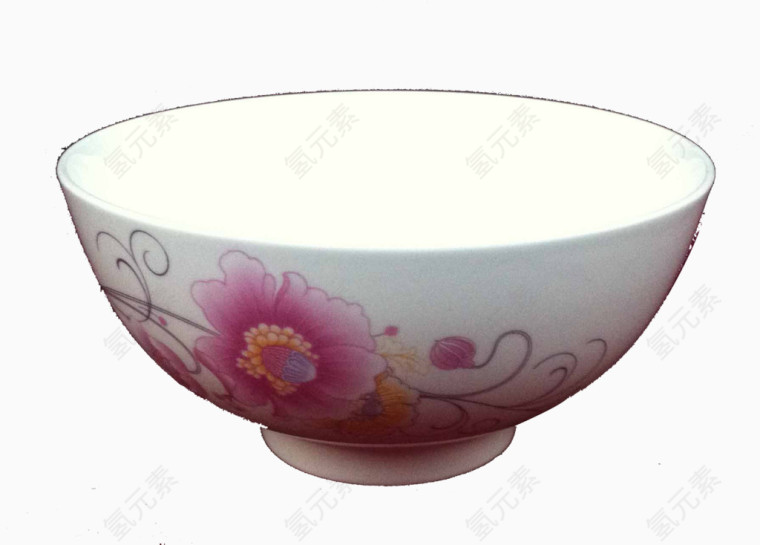粉色花纹碗