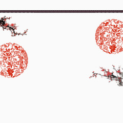 梅花 窗花 装饰图案