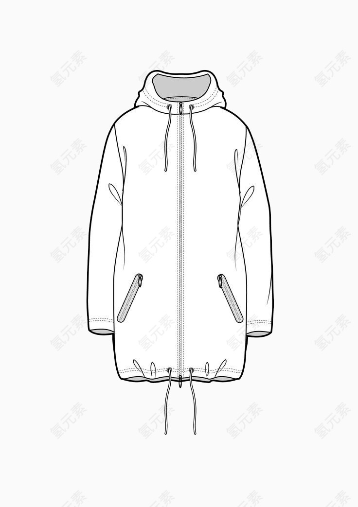 简约女装设计插画稿