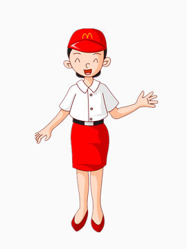 麦当劳的服务员