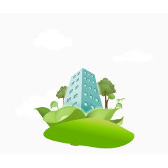 矢量仰视角度的房子