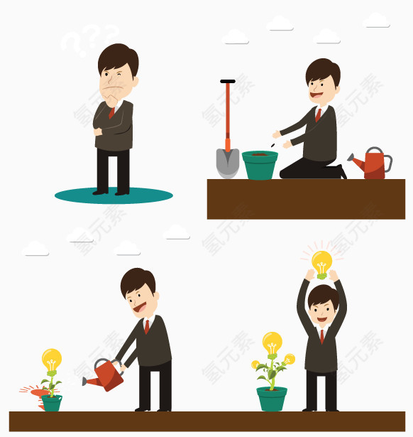 矢量灵感来源创意示意图