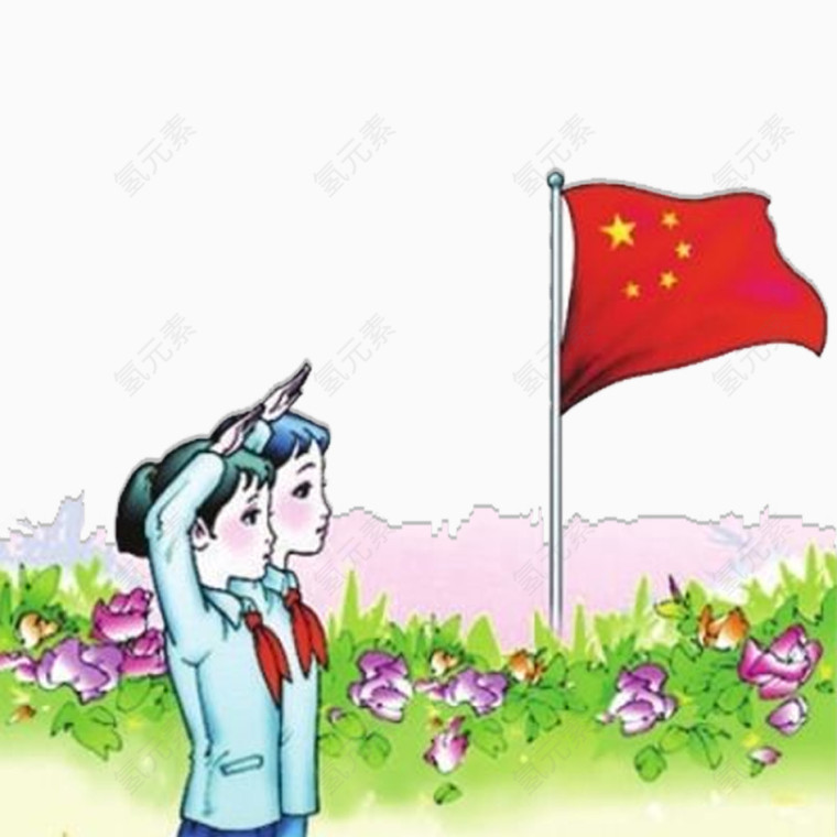小学生升国旗