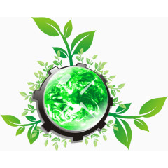 绿色叶子水晶球