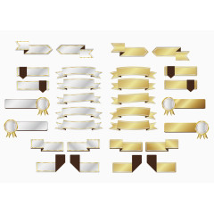 精美金属质感徽章飘带