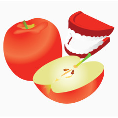 红色卡通小苹果