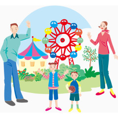 一家人去游乐场