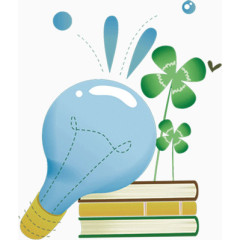 灯泡花朵装饰图案