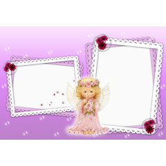 小天使装饰的边框